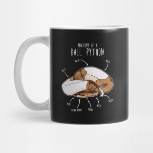 Anatomy of a Piebald Ball Python Mug